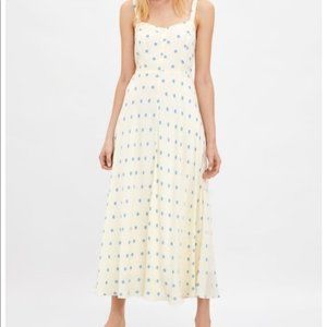 Zara Polka Dot Dress (Cream with Blue polka dots)